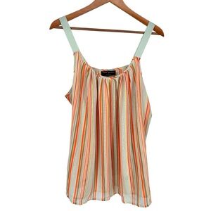 Lane Bryant Multicolor Stripe Lightweight Tank Top size 16 NWT Adjustable Straps